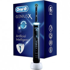 Periuta de dinti electrica Oral-B Genius X, Inteligenta artificiala, 6 programe, Curatare 3D, 1 capat, Bluetooth, Negru foto