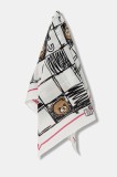 Moschino eșarfă de mătase culoarea alb, cu imprimeu, M5842 50221
