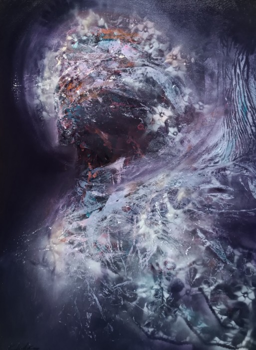 Inger metafizic gotic abstract semnat maestrul Ovidiu Kloska