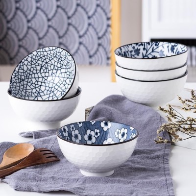 Set 6 Boluri Ceramice BLUE FEAST, 300 ml foto