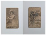 Fotografie de colectie CDV Atelier Fay Marton, Portretul de femeie, Resicza, Resita, Banat, Romania, ca. 1880