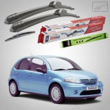 Cumpara ieftin Ștergătoare Citro&euml;n C3 Gen I FC/FN Hatchback 2002-2009 | Set Față și Spate Flat &ndash; TeamCar&reg;