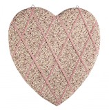 Cumpara ieftin Decoratiune suspendabila pentru perete textil inima Roses Memo Board 40x40 cm