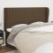 vidaXL Tăblie de pat cu aripioare maro &icirc;nchis 203x23x118/128 cm textil 3118219