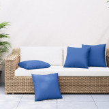 Perne decorative, 4 buc., albastru, 50x50 cm, material textil GartenMobel Dekor, vidaXL