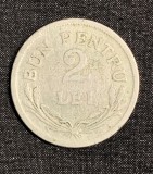 Moneda 2 lei 1924 fără semn monetărie
