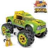 Set de contructie Mega, Hot Wheels Gunkster Monster Truck, 69 piese, Mattel