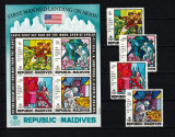 Maldive, 1969 | Primul echipaj uman pe lună - Apollo 11 - Cosmos | MNH | aph, Spatiu, Nestampilat