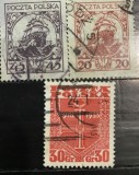 Timbre - Polska - Polonia - Interbelice - Serie 3 valori