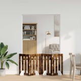 vidaXL Țarc pliabil pentru animale de companie 4 pcs Stejar Afumat 8005964