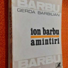 Ion Barbu - Amintiri - Gerda Barbilian