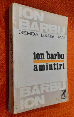 Ion Barbu - Amintiri - Gerda Barbilian foto