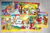 Lot 9 Cărți Ilustrate Copii: Mica Sirenă, Cenușăreasa, Alba ca Zăpada, Punguța cu Doi Bani, 3 Purceluși, Scufița Roșie, Ursul Păcălit