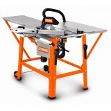 Fierăstrău circular cu masă STRONG TS-315D, disc 315 mm, 2,2 kW, 230 V, tăiere 83 mm, 2 mese extensibile și masă glisantă