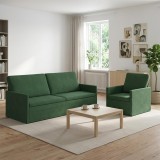 Cumpara ieftin Set de canapea 2 pcs Verde Jungla Tesatura din corduroy