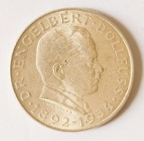 AUSTRIA 2 SCHILLING 1934 ENGELBERTH DOLLFUS ARGINT AUNC UNC ( CITITI VA ROG DESCRIEREA ENUNTUL )