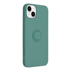 Husa Compatibila cu Apple iPhone 14 Plus Forcell Silicone Ring Green
