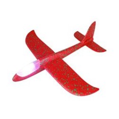 Avion din polistiren, cu LED, 46x49 cm, culoare aleatorie