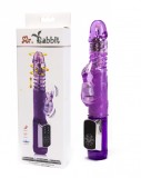 Vibrator Iepuras Rotativ Violet Lybaile, 16 Vibratii, Miscare Inainte-Inapoi, Stimulare Clitoris, 23cm