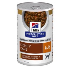 Hill&amp;#039;s Prescription Diet k/d Stew Cutie de &icirc;ngrijire a rinichilor pentru c&acirc;ini 354 g