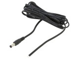Cablu DC 5,5/2,5mm 2x0,5mm2 Mufă Dreaptă Negru și Gri 3m