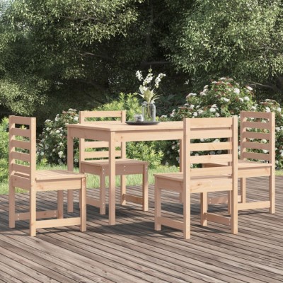 vidaXL Set de dining pentru grădină, 5 piese, lemn masiv de pin 3154683 foto