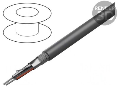 Cablu Xtra Guard 1 1x2x20AWG PVC Gri 30.5m foto