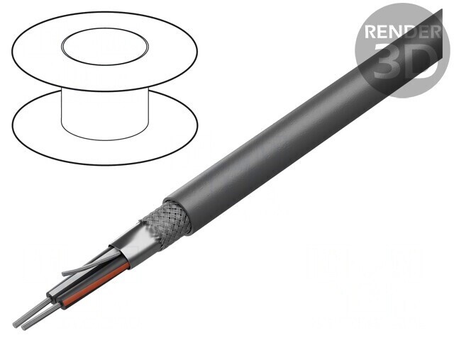 Cablu Xtra Guard 1 1x2x20AWG PVC Gri 30.5m