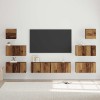 VidaXL Set comodă TV 8 pcs Lemn vechi 60 x 30 x 30 cm Lemn compozit