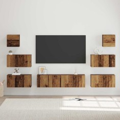 Set comodă TV 8 pcs Lemn vechi 60 x 30 x 30 cm Lemn compozit