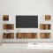 vidaXL Set comodă TV 8 pcs Lemn vechi 60 x 30 x 30 cm Lemn compozit