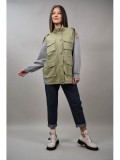 Jacheta Dama Verde Buzunare Aplicata Fonte Talie Unica S-M-L Bumbac Poliester Elastan