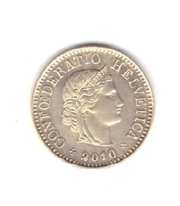 Moneda Elvetia 5 rappen 2010, stare foarte buna, curata