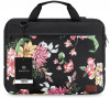 Geanta laptop, Zagatto, TOKIO, ZG79, 15.6", 30x40x6.9 cm, Negru, Model Floral, 15.6", Nailon