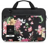Geanta laptop, Zagatto, TOKIO, ZG79, 15.6&quot;, 30x40x6.9 cm, Negru, Model Floral, 15.6&quot;, Nailon