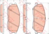 Set placute frana,frana disc SSANGYONG RODIUS (2005 - 2016) TRW GDB3412