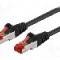 Cablu patch cord, Cat 6, lungime 0.25m, S/FTP, Goobay - 95458
