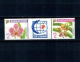 Singapore 1995 - Flori, orhidee (V), expo filatelic, serie neuzata
