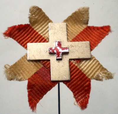 II.031 INSIGNA STICKPIN ELVETIA CRUCEA ROSIE 1944 foto