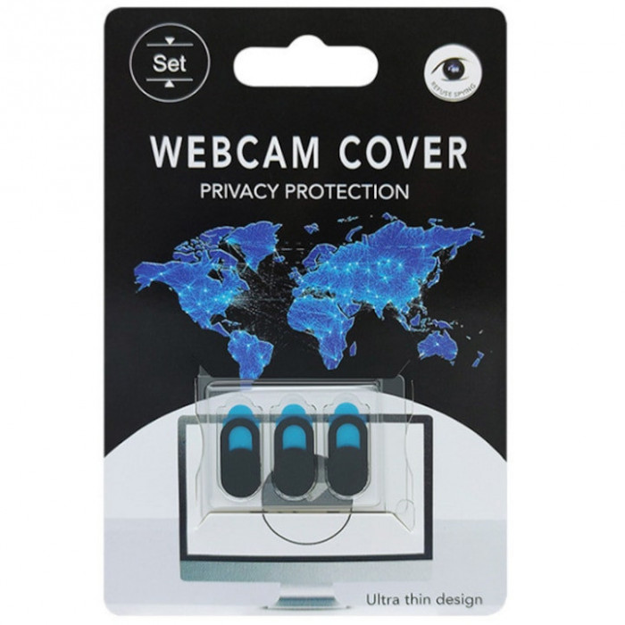 Set 30 protectii Webcam / camera, ABS, Negru