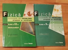 Set 2 carti fizica: Culegere de probleme propuse si rezolvate de Mihaela Chirita foto