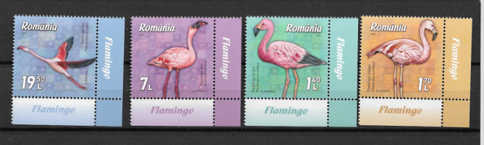 ROMANIA 2021 - FLAMINGO, TABS 3 DIN COALA DE POSTA, MNH - LP 2336