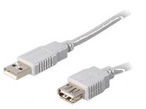 Cablu USB 2.0 A-A 1,8m gri Fire: Cu, Bq Cable