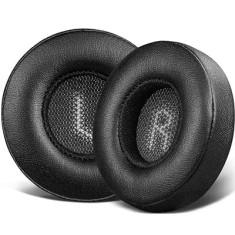 Set 2 bureti pentru casti JBL E45BT / E45 / C45BT / E35BT / E35 Wired, On-Ear, Negru, Piele ecologica, Spuma cu memorie