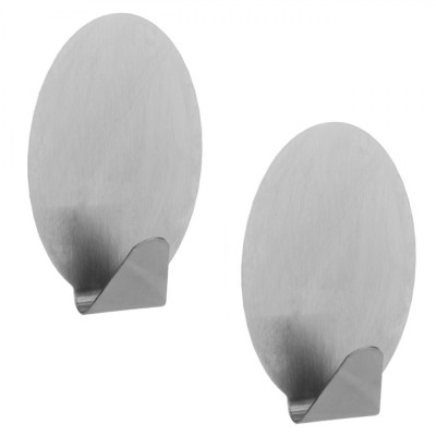 Cuiere Metalice Autocolante, Set 2 Bucăți, Argintiu, Capacitate 2kg foto