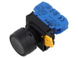 Comutator 22mm Poz.i Stab 2 NO Negru