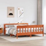 Cumpara ieftin Cadru de pat fără saltea, maro ceruit 200x200 cm lemn masiv pin