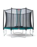 Trambulina Berg Favorit 380 cm cu Plasa Comfort, Verde, 110 kg