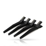 Cumpara ieftin Clipsuri de par din silicon - ROVRA - set 4 bucati - Negru
