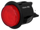 Comutator DPST-NO 20A/12VDC cu iluminare LED roşie - R13-541